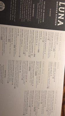 Menu photo 5 LUNA Mexican Kitchen - The Pruneyard Campbell, CA Menu photo 5 LUNA Mexican Kitchen - The Pruneyard Campbell, CA