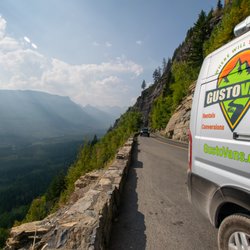 GustoVans - GustoVans rental on Going to the Sun road.  Glacier National Park, Montana
