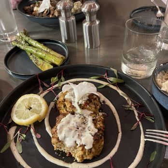 Salt - Crab cake entree - Mediterranean Near Me - Pensacola Beach, Florida