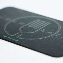 Ogrix - Thick, Suede, Rounded corners, and embossed business cards