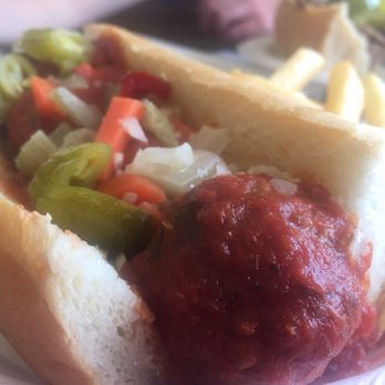 Patio Beef - Meatball sandwich - Hot - Burgers Near Me - Chicago, Illinois Patio Beef - Meatball sandwich - Hot - Burgers Near Me - Chicago, Illinois