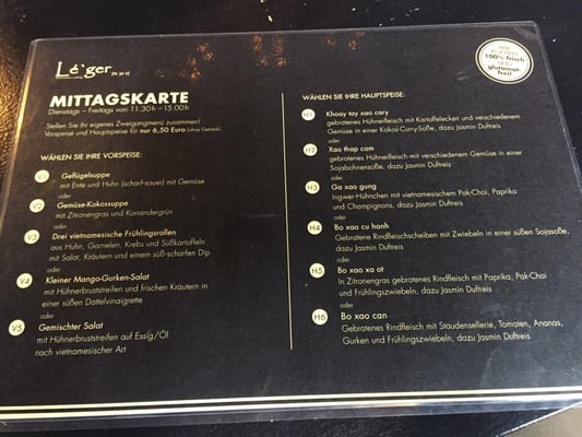 Menu photo 2 Lé'ger Dusseldorf, NW