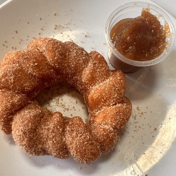 Slowpokes - Churro donut with apple butter - Coffee & Tea Near Me - Houston, Texas Slowpokes - Churro donut with apple butter - Coffee & Tea Near Me - Houston, Texas