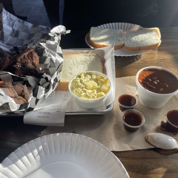 Duke City BBQ - Turkey, brisket, potato salad, and beans - Barbeque Near Me - Albuquerque, New Mexico