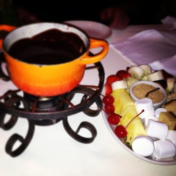 Geja's Cafe - Chocolate fondue with the works :) - Fondue Near Me - Chicago, Illinois
