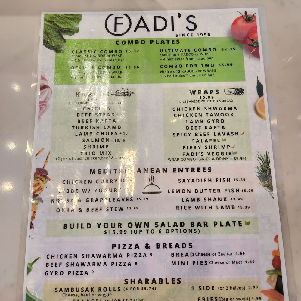 Fadi's Eatery - Menu - Mediterranean Near Me - Houston, Texas