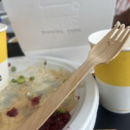 The food serving size is a lot smaller then before and they have downgraded everything their forks, plates, and cups and a lot more stuff. The food serving size is a lot smaller then before and they have downgraded everything their forks, plates, and cups and a lot more stuff.