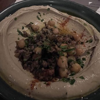 Hamsa - Lamb hummus - Mediterranean Near Me - Houston, Texas Hamsa - Lamb hummus - Mediterranean Near Me - Houston, Texas
