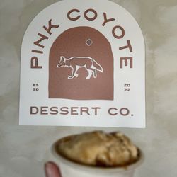 Pink Coyote Dessert - Their logo.  They have been open only a couple of weeks with a grand opening in October.  Very nice proprietor and inviting surrounding.