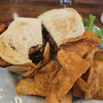 The Collective Cafe - BLT with Cajun Bistro Chips - Cafes Near Me - Matthews, North Carolina