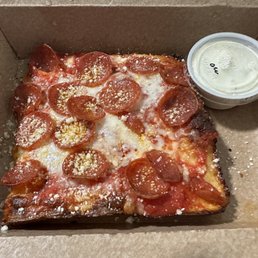 Quarter pepperoni with extra cheeS Quarter pepperoni with extra cheeS