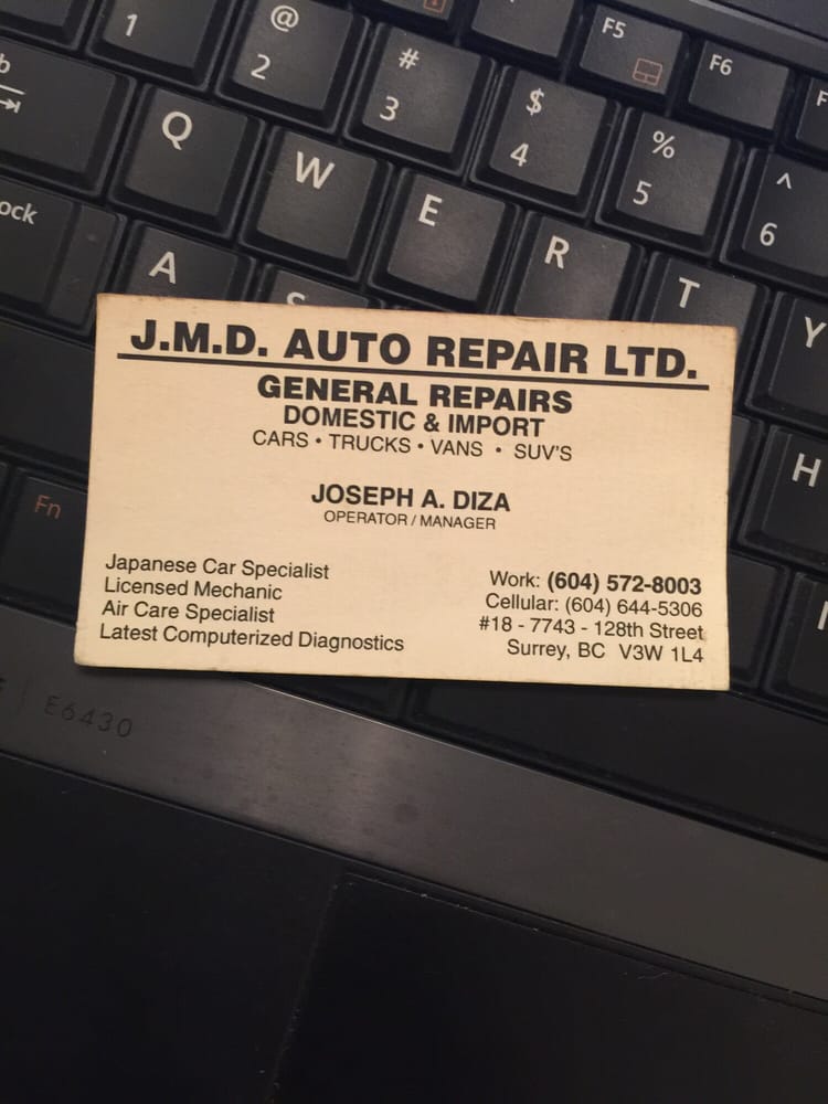 JMD AUTO REPAIR LTD Updated September 2024 7743 128th Street