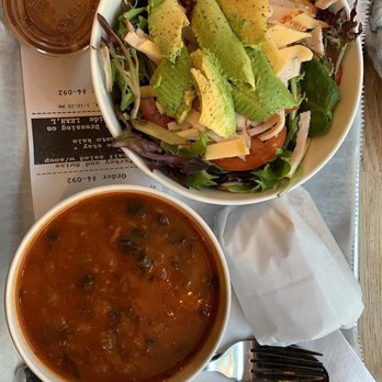 Telegraphe Cafe - Turkey Swiss avocado mixed greens salad! Tomato celery kale soup! - Coffee & Tea Near Me - New York, New York Telegraphe Cafe - Turkey Swiss avocado mixed greens salad! Tomato celery kale soup! - Coffee & Tea Near Me - New York, New York