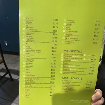 Spider Sushi Bar - Sushi menu pg2 - Sushi Bars Near Me - Rockford, Illinois