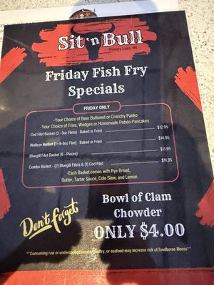 Menu photo 3 Sit N'bull Powers Lake, WI
