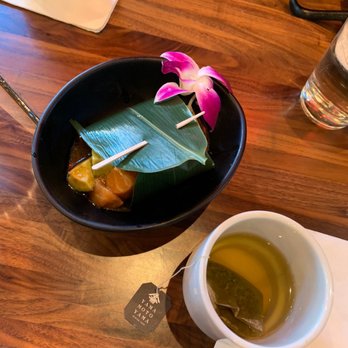 JINYA Ramen Bar - Baton Rouge - Salmon avocado appetizer with green tea. - Ramen Near Me - Baton Rouge, Louisiana JINYA Ramen Bar - Baton Rouge - Salmon avocado appetizer with green tea. - Ramen Near Me - Baton Rouge, Louisiana