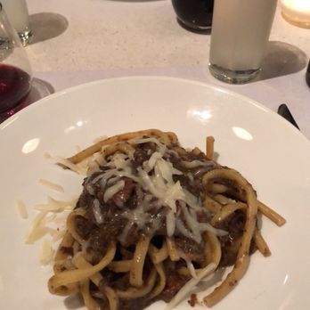 L'Anima - Special ! mushroom with truffle oil pasta in back is another special, lamb chops w brussel sprouts - Italian Near Me - Philadelphia, Pennsylvania