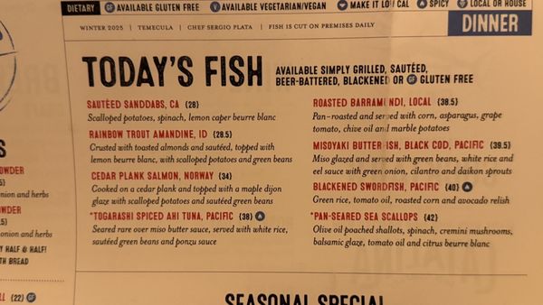 Menu photo 5 Bluewater Grill - Temecula Temecula, CA