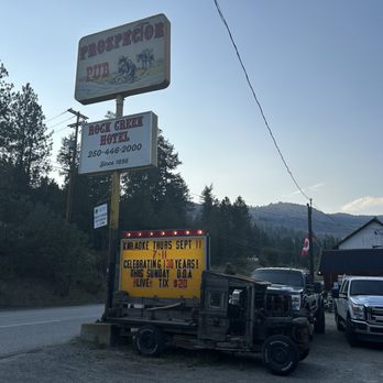 Rock Creek Restaurant - Sign out front - American Near Me - Rock Creek, British Columbia