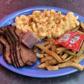 Butcher Bar - Blue Plate Special (~$10): Smoked Beef Brisket, French Fries, Mac n Cheese. - Barbeque Near Me - Astoria, New York Butcher Bar - Blue Plate Special (~$10): Smoked Beef Brisket, French Fries, Mac n Cheese. - Barbeque Near Me - Astoria, New York