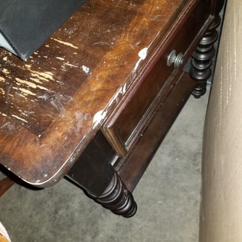 Bellhop Moving - scratched table - Movers Near Me - Chattanooga, Tennessee