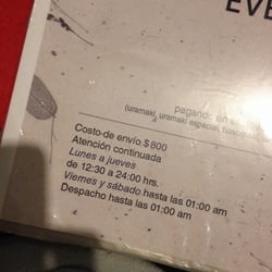 Every Day Sushi - Costo de envio 800 pesos