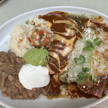 Blanco Cocina + Cantina - 3 enchiladas, beans and rice. - Tacos Near Me - Coronado, California