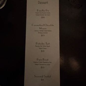Gwen - Dessert Menu - New American Near Me - Los Angeles, California