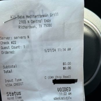 Ali Baba Mediterranean Grill - Don't question anything if you want to be allowed to stay. WE'VE BEEN TOLD BY MGMT TO SECRETLY DO THIS with a side of neck shakes. - Mediterranean Near Me - Richardson, Texas Ali Baba Mediterranean Grill - Don't question anything if you want to be allowed to stay. WE'VE BEEN TOLD BY MGMT TO SECRETLY DO THIS with a side of neck shakes. - Mediterranean Near Me - Richardson, Texas