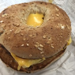 Chicken egg and cheese bagel