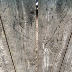 F&W Schmitt’s Family Farm - Me & my boyfriends initials on a fence where everyone marks their initials as well
