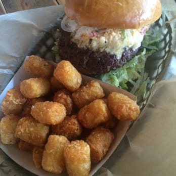 The Backyard - Pimento cheese burger with tots $13. - Burgers Near Me - New Orleans, Louisiana