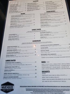 Menu photo 6 Warehouse Kitchen + Sports Bar Boston, MA Menu photo 6 Warehouse Kitchen + Sports Bar Boston, MA