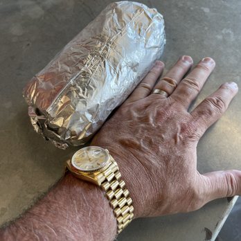 Bad Azz Burrito - My Hands are XXL, this breakfast burrito is a beast. - Mexican Near Me - Saginaw, Texas