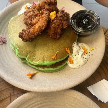 Darling Aviary - Pandan pancakes and chicken karaage - Bars Near Me - Sacramento, California