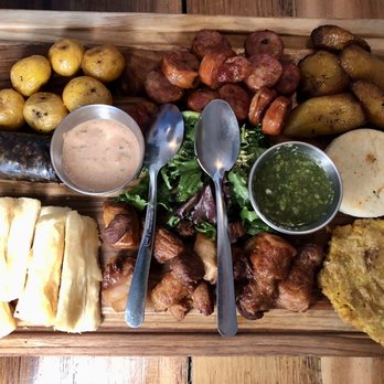 La Chiva - The platter for one (though 2 of us shared it). - Colombian Near Me - Denver, Colorado