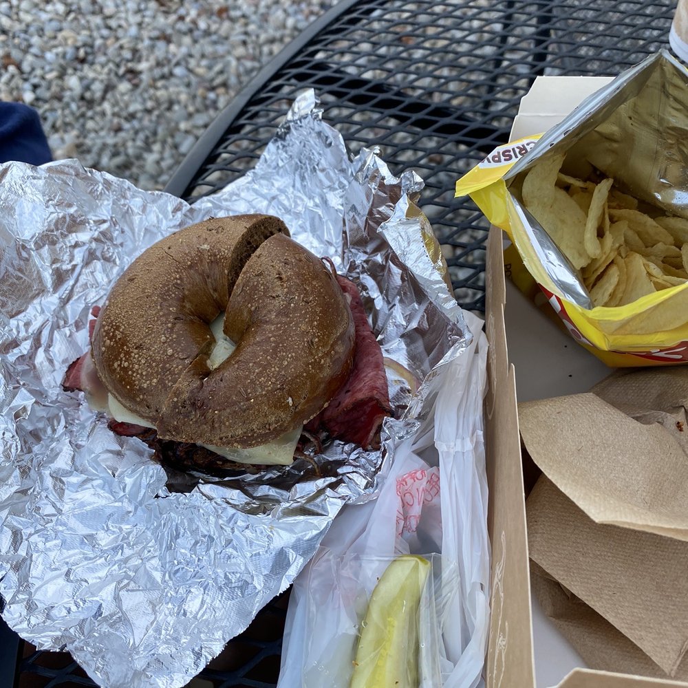 Grand Central Bagel Cafe - Carnegie on pumpernickel bagel - Bagels Near Me - Lancaster, Pennsylvania