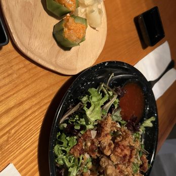 Pisces Sushi - Spicy Hotategai - Spicy Scallop Sashimi; Salt & Pepper Soft Shell Crab - Sushi Bars Near Me - Charlotte, North Carolina Pisces Sushi - Spicy Hotategai - Spicy Scallop Sashimi; Salt & Pepper Soft Shell Crab - Sushi Bars Near Me - Charlotte, North Carolina