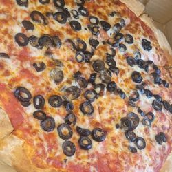 Picked up a medium black olive pizza for my sister. Smells amazing!