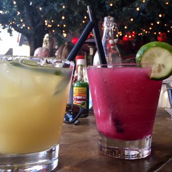El Segundo Sol - El Sol margarita (left) and the frozen prickly pear margarita (right) - Mexican Near Me - Las Vegas, Nevada