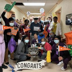 The Laurels of University Park - My special needs brother having a joyful celebration the last day of his PT and OT! So special to him
