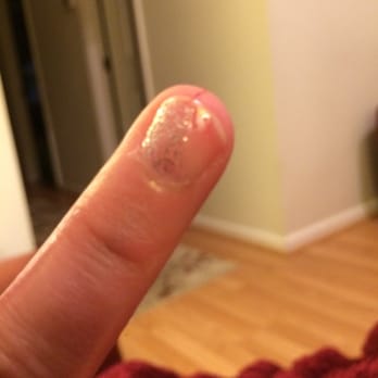 Natural Nails - One of the techs missed half a nail on my friend. - Nail Salons Near Me - Kill Devil Hills, North Carolina