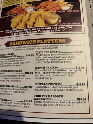 Menu photo 6 Tully's Good Times Depew, NY