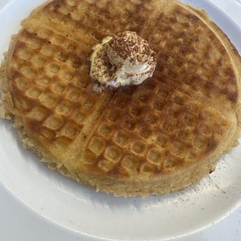 The Serving Spoon - Waffle. Solid love the warm syrup - Breakfast & Brunch Near Me - Inglewood, California
