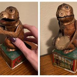 Brass Armadillo Antique Mall - Vintage mechanical monkey bank