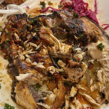 Kahramana Mediterranean Grill - Whole fish, we started devouring before I had a chance to take a pic! - Mediterranean Near Me - San Antonio, Texas