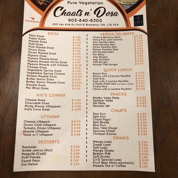 Chaats n' Prantha - Menu - Indian Near Me - Brampton, Ontario