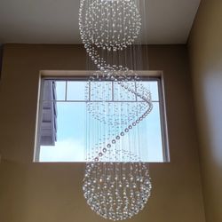 Fast Fredy Electric - Replaced a light fixture for a beautiful chandelier
