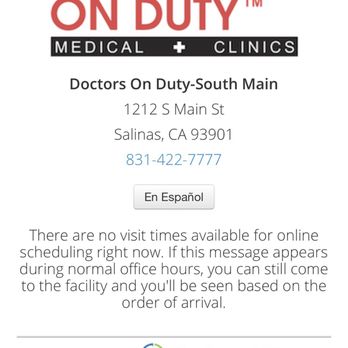 Doctors On Duty - Urgent Care Near Me - Salinas, California Doctors On Duty - Urgent Care Near Me - Salinas, California