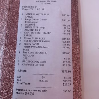 Mrs Coco - Our $35.80 Worth of  still water ... - Cafes Near Me - Henderson, Nevada